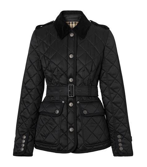 black burberry jacket|burberry black quilted jacket sale.